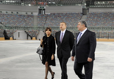 Ильхам Алиев ознакомился с ходом строительства Национальной гимнастической арены - ФОТО