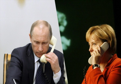 Путин и Меркель разошлись в оценке ситуации на Украине