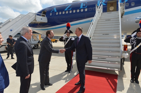 Президент Азербайджана прибыл с официальным визитом в Италию