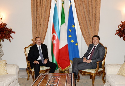 Президент Азербайджана встретился с премьер-министром Италии - ФОТО