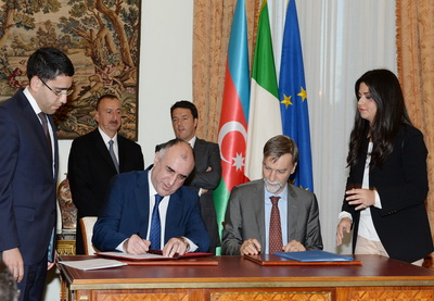 В Риме состоялась церемония подписания азербайджано-итальянских документов - ФОТО