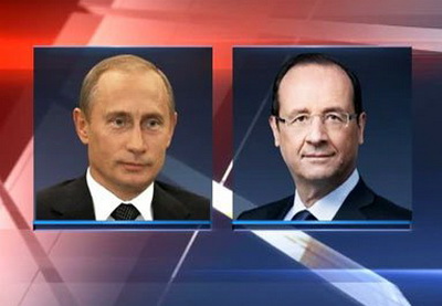 Путин и Олланд высказались за немедленное прекращения боев в Украине