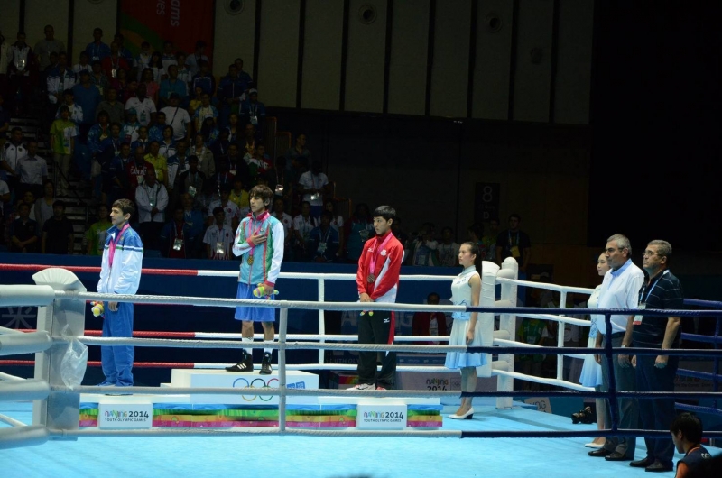 Церемония награждения азербайджанского боксера золотой медалью Олимпиады – ФОТО