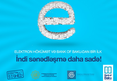 Совместный проект Bank of Baku и портала «Электронное правительство» - отправь электронную справку и получи кредит и Bolkart