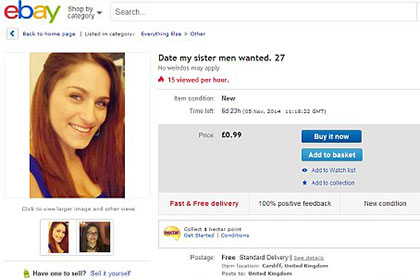 Брат выставил сестру на eBay в попытке найти ей мужа