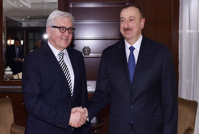 Президент Ильхам Алиев встретился с Федеральным канцлером Германии по иностранным делам - ФОТО