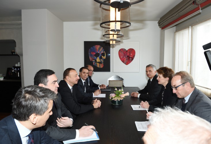 Ильхам Алиев встретился  в Давосе с президентом Швейцарии - ФОТО