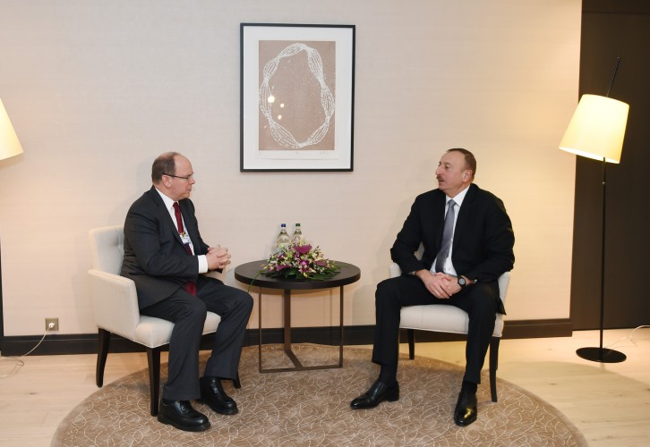 Ильхам Алиев встретился с Князем Монако Альбером II - ФОТО