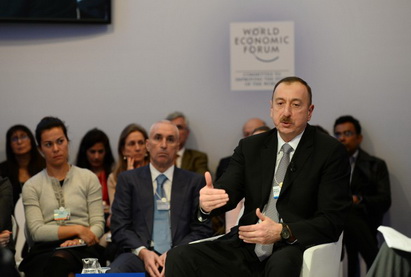 Президент Ильхам Алиев рассказал участникам Давосского форума о вызовах, стоящих перед Азербайджаном - ФОТО - ВИДЕО