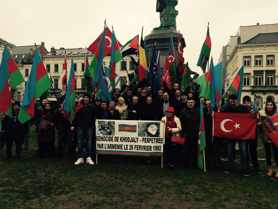 Перед зданием Европарламента прошла акция, посвященная геноциду в Ходжалы - ФОТО