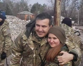 Советник президента Украины Саакашвили посетил зону силовой операции в Донбассе