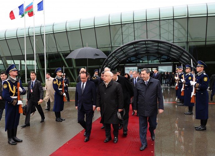 Завершился рабочий визит Франсуа Олланда в Азербайджан – ФОТО