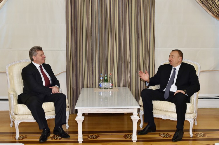 Ильхам Алиев встретился с Президентом Македонии