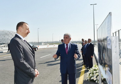 Ильхам Алиев принял участие в открытии дорожно-транспортной инфраструктуры вокруг Бакинского Олимпийского стадиона - ФОТО