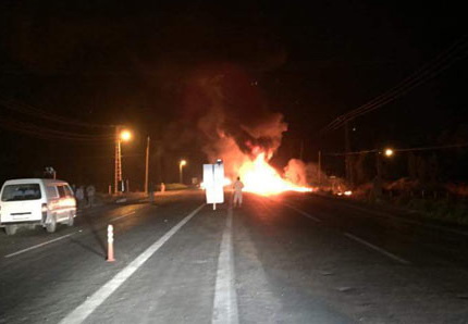 Террористы PKK подожгли грузовик на дороге Игдыр-Нахчыван