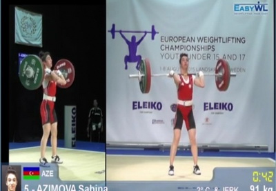 Азербайджанская штангистка стала чемпионкой Европы в Швеции