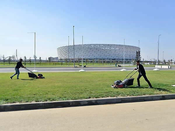 Завершаются работы по подготовке Олимпийского стадиона к матчу Азербайджан – Италия – ФОТО