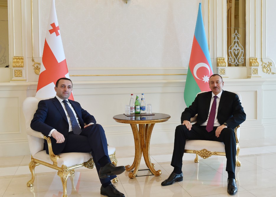 Президент Азербайджана Ильхам Алиев принял премьер-министра Грузии - ФОТО