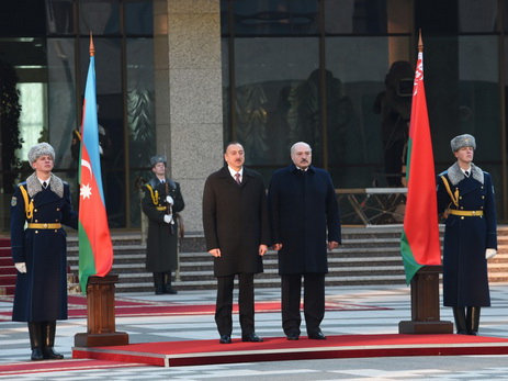 Состоялась церемония официальной встречи Президента Ильхама Алиева в Беларуси - ФОТО