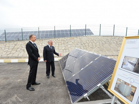 Ильхам Алиев принял участие в открытии Нахчыванской солнечной электростанции - ФОТО