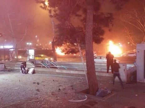 Türkiyə paytaxtında güclü partlayış baş verib - FOTO