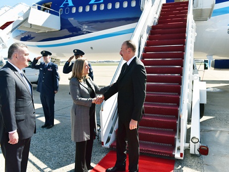 Azərbaycan prezidenti Amerika Birləşmiş Ştatlarına səfərə gəlib-FOTO