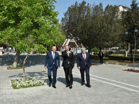 Президент Ильхам Алиев ознакомился с условиями, созданными в Гейдар парке - ФОТО