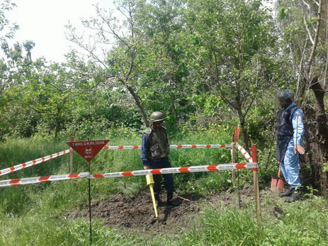 В прифронтовых селах, пострадавших от армянских обстрелов, обнаружены снаряды и мины - ФОТО