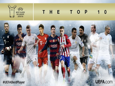 Месси, Роналду и Бейл в числе претендентов на звание игрока года в Европе
