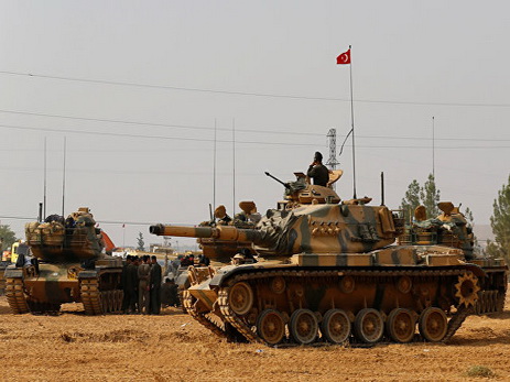В Сирии турецкие танки подверглись ракетному обстрелу, погиб один солдат