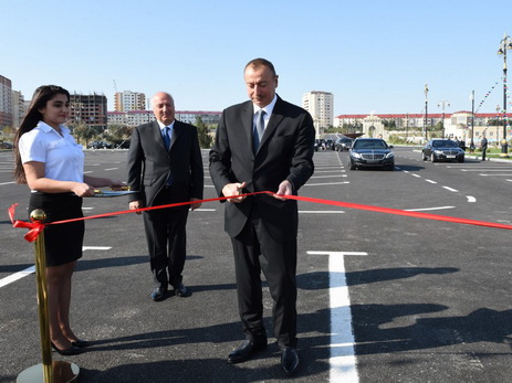 Президент Ильхам Алиев открыл в Сумгайыте Приморский бульвар - ФОТО