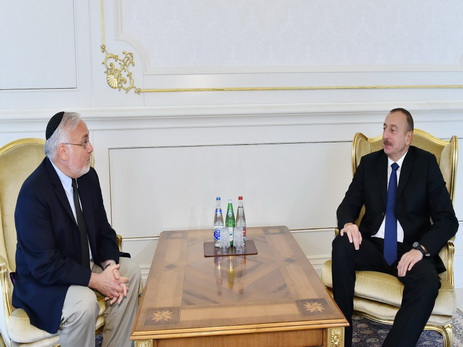 Президент Азербайджана принял заместителя главы действующего в США Центра Симона Визенталя - ФОТО