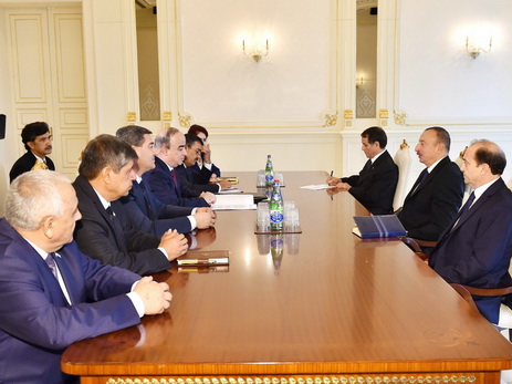 Президент Азербайджана принял делегацию во главе с председателем Палаты представителей парламента Таджикистана - ФОТО