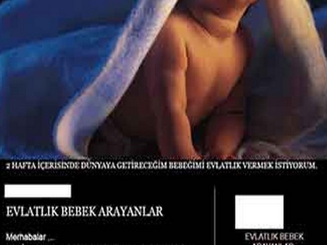 В Турции потрясены размещением в сети объявлений о желании отдать еще неродившихся детей