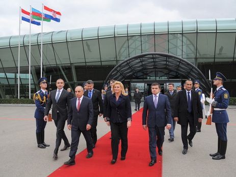 Завершился официальный визит Президента Хорватии в Азербайджан