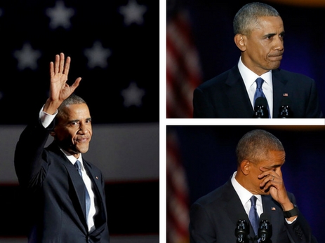 Obamanın vida nitqi və göz yaşları – FOTOREPORTAJ