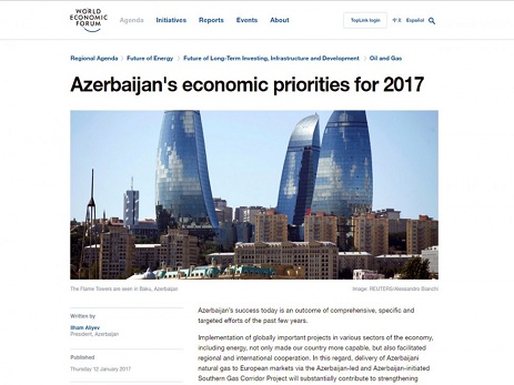 İlham Əliyev: Azərbaycanın 2017-ci il üçün iqtisadi prioritetləri
