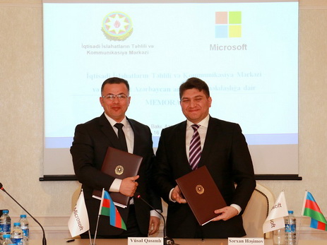 Центр анализа экономических реформ и коммуникаций и Microsoft Azerbaijan подписали меморандум - ФОТО