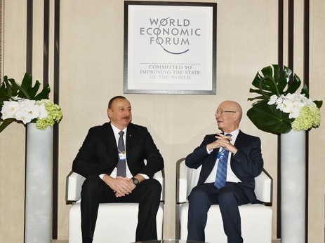 Президент Ильхам Алиев встретился с исполнительным председателем Всемирного экономического форума - ФОТО