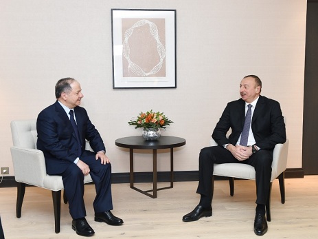 İlham Əliyev Davosda İraq Kürdüstan Regional hökumətinin başçısı ilə görüşüb – FOTO