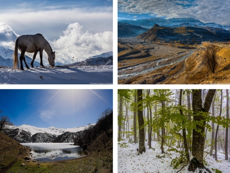 Азербайджан под покровом снега: выставка зимних пейзажей – ФОТО