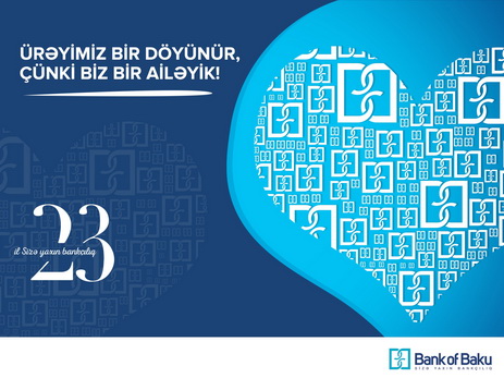 Bank of Baku Dünya Sevgililər Günündə 23 yaşını qeyd edir