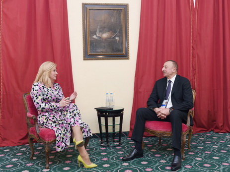 Президенты Азербайджана и Хорватии провели встречу в Мюнхене - ФОТО