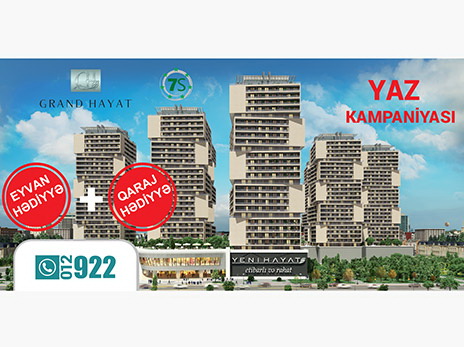 В рамках весенней кампании при покупке квартиры в комплексе Grand Hayat балкон и гараж - бесплатно