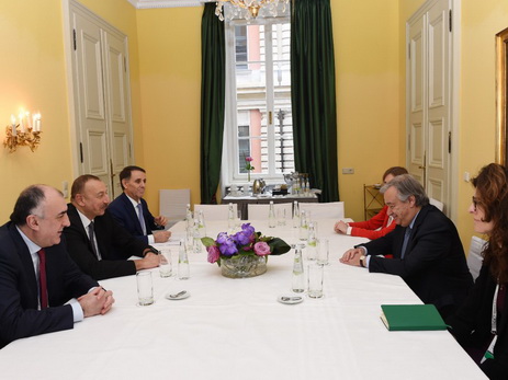 Президент Азербайджана встретился в Мюнхене с генеральным секретарем ООН - ФОТО