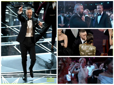 Звезды Голливуда танцуют вместе с Джастином Тимберлейком на премии «Оскар 2017» - ВИДЕО