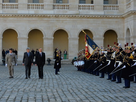 В Париже состоялась церемония официальной встречи Президента Азербайджана Ильхама Алиева - ФОТО