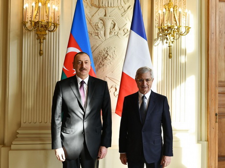 Состоялась встреча Ильхама Алиева с председателем Национальной ассамблеи Франции - ФОТО