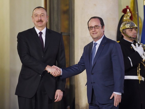 Ильхам Алиев встретился с президентом Франции Франсуа Олландом - ФОТО