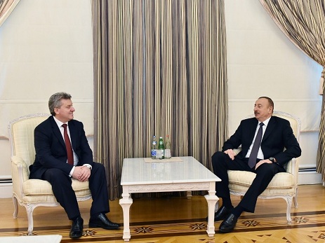 Prezident İlham Əliyevin Makedoniya Prezidenti George İvanov ilə görüşüb